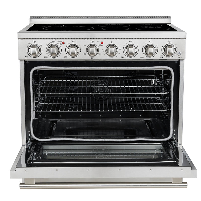 Forno Paolo 36" Freestanding Electric Range in Stainless Steel, True Convection, 6 Burners, FFSEL6011-36