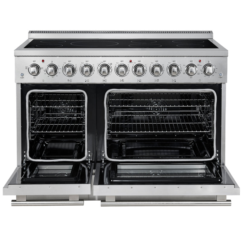 Forno Paolo 48" Freestanding Electric Range in Stainless Steel, True Convection, 7 Burners, FFSEL6011-48