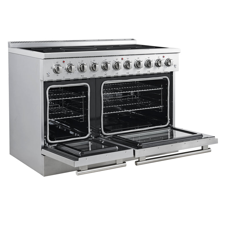 Forno Paolo 48" Freestanding Electric Range in Stainless Steel, True Convection, 7 Burners, FFSEL6011-48