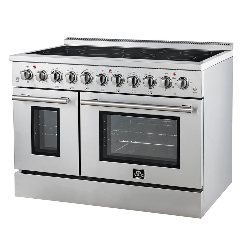 Forno Paolo 48" Freestanding Electric Range in Stainless Steel, True Convection, 7 Burners, FFSEL6011-48