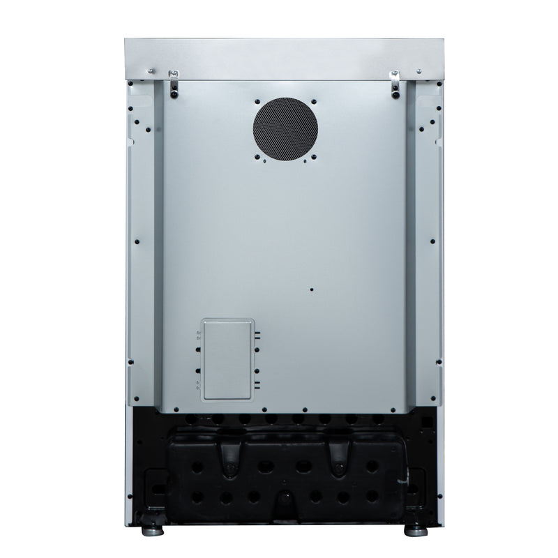 Forno Loiano 24" Freestanding Electric Range in White, with 4 Element Burners, Storage Drawer and Air Fryer Kit, with Antique Brass Handles, FFSEL6069-24WHT