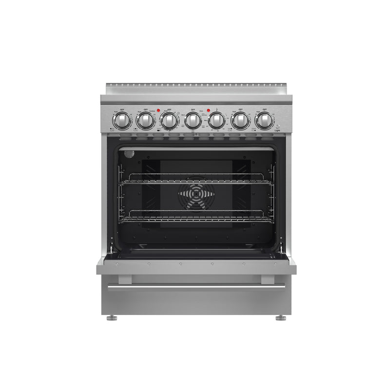 Forno Paolo 30" Freestanding Electric Range in Stainless Steel, True Convection, 5 Burners, FFSEL6011-30
