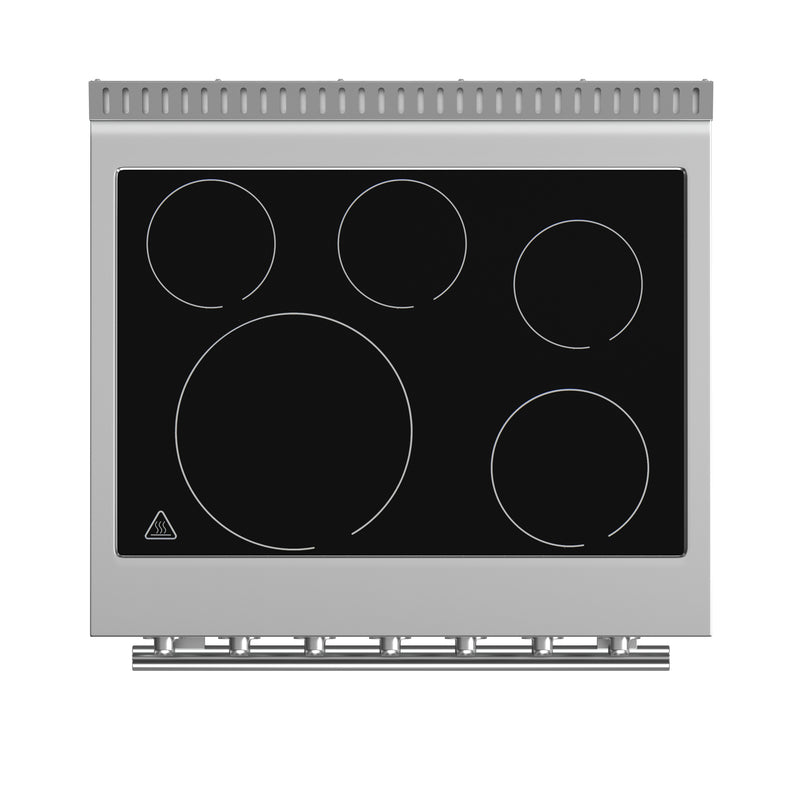 Forno Paolo 30" Freestanding Electric Range in Stainless Steel, True Convection, 5 Burners, FFSEL6011-30