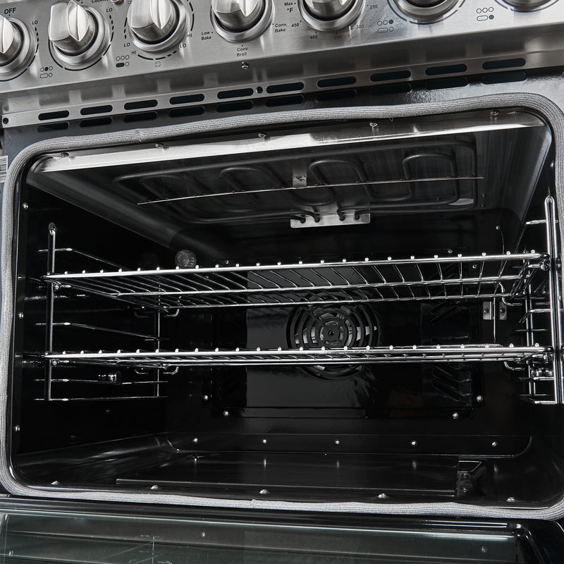 Forno Paolo 30" Freestanding Electric Range in Stainless Steel, True Convection, 5 Burners, FFSEL6011-30