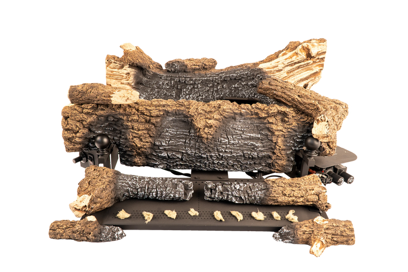 Buck Stove EmberVision Series 100 Oak Gas Logs - 24" includes On/Off Remote