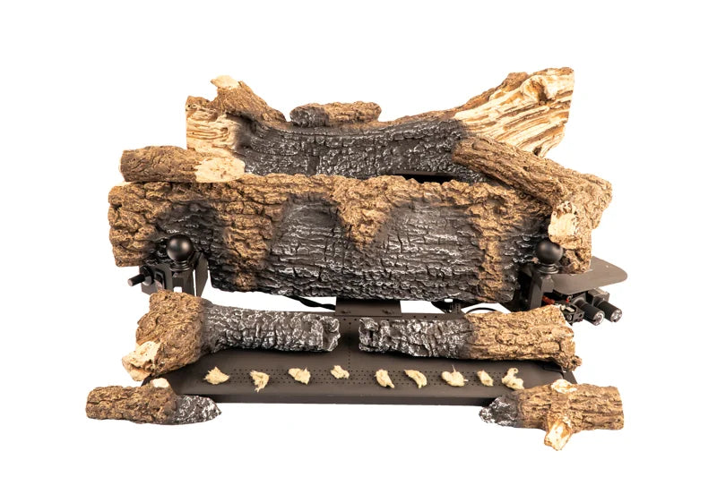 Buck Stove EmberVision Series 100 Oak Gas Logs - 24" includes On/Off Remote