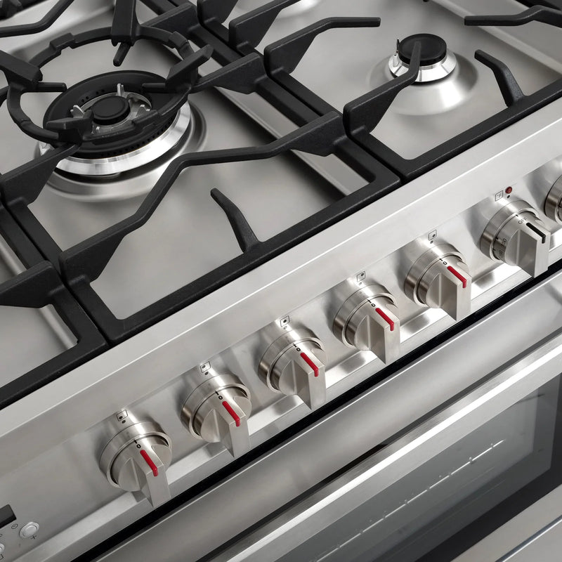 Cosmo 36" Stellar Collection 3.8 cu. ft. Freestanding Dual Fuel Range in Stainless Steel, True Convection, 5 Sealed Burners, F965