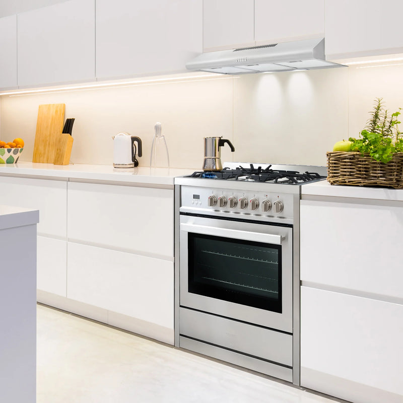 Cosmo 36" Stellar Collection 3.8 cu. ft. Freestanding Dual Fuel Range in Stainless Steel, True Convection, 5 Sealed Burners, COS-F965NF