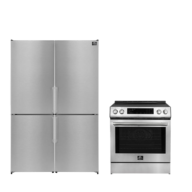 Forno 2-Piece Appliance Package- 30" Induction Range and 46.8" Refrigerator in Stainless Steel, FBDL-008-01CAUS