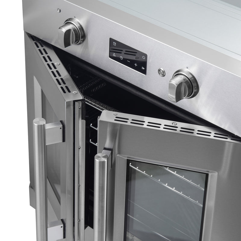 Forno Asti 30" French Door Electric Wall Oven in Stainless Steel, 3.68 cu. ft. True Convection, Air Fry, Self-Clean, FBOEL1333-30