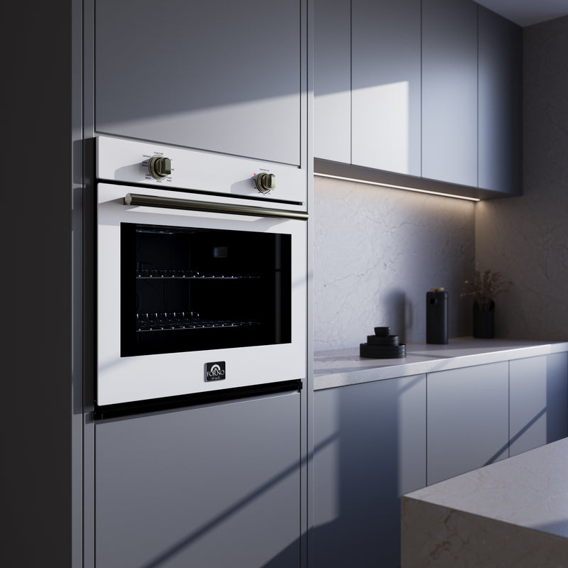 Forno Vomero 30" Built-In Electric Wall Oven in Black, 5 cu.ft. Capacity, 6 Cooking Modes, True Convection, FBOEL1370-30BLK