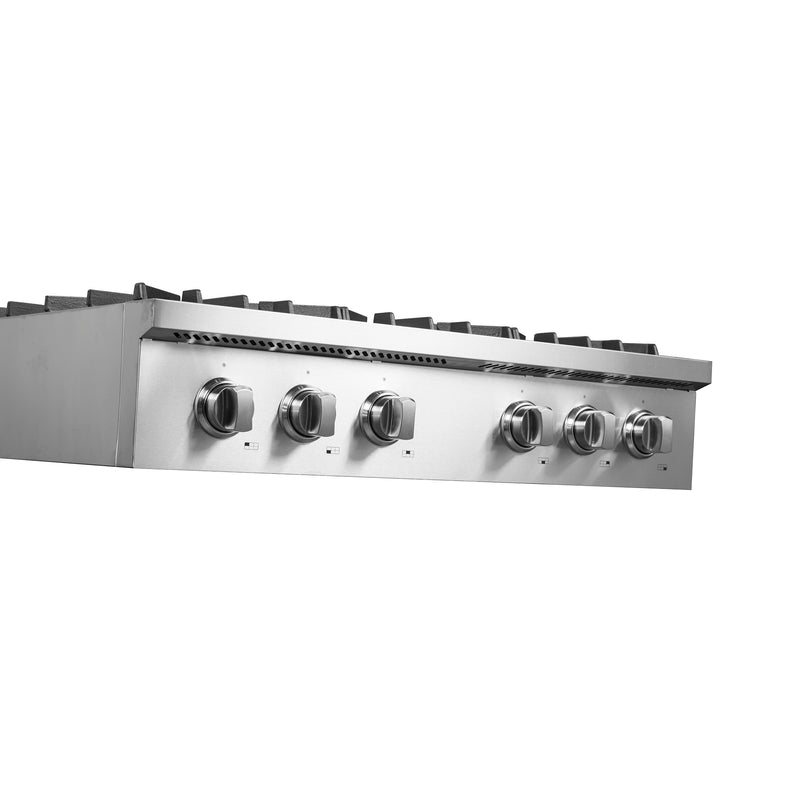 Forno 36" Freestanding Gas Range in Stainless Steel, 6 Sealed Burners, Dual-Ring Burner, Cast-Iron Grates, FCTGS5737-36