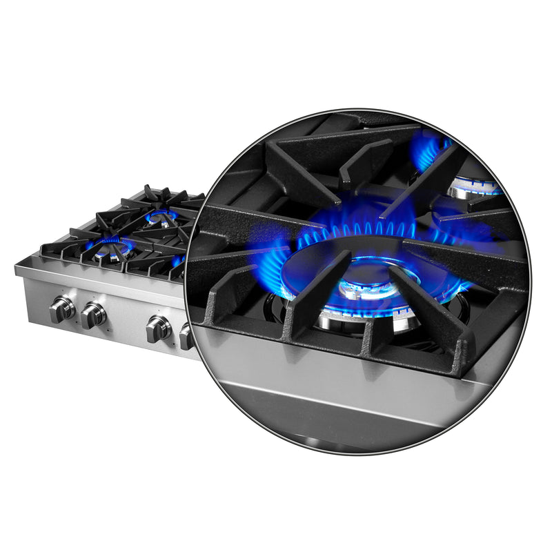 Forno 48" Freestanding Gas Range in Stainless Steel, 8 Sealed Burners, Cast-Iron Grates, Griddle, FCTGS5737-48