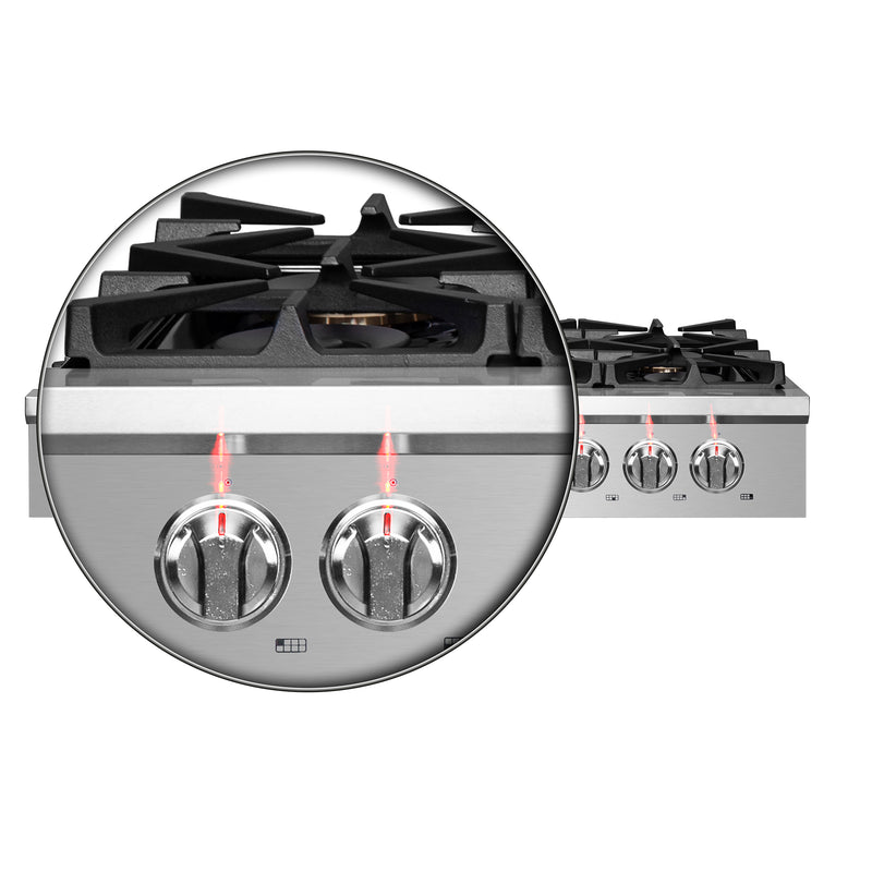 Forno 48" Freestanding Gas Range in Stainless Steel, 8 Sealed Brass Burners, Cast-Iron Grates, Griddle, FCTGS5751-48