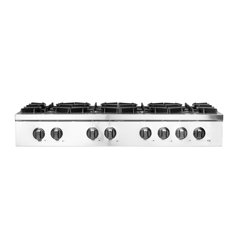 Forno 48" Freestanding Gas Range in Stainless Steel, 8 Sealed Burners, Cast-Iron Grates, Griddle, FCTGS5737-48