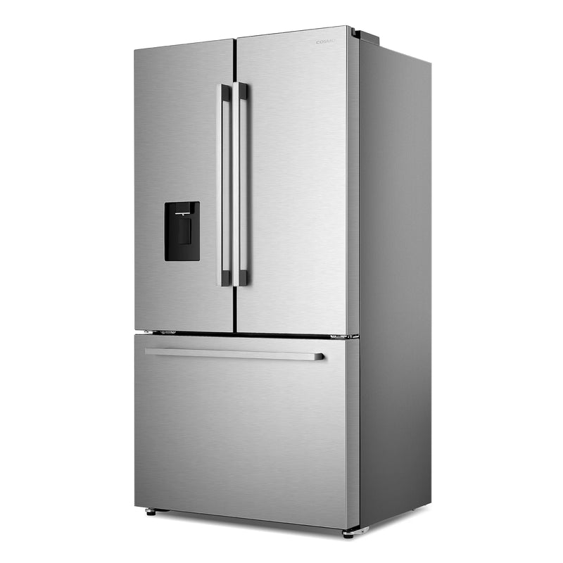 Cosmo Counter Depth French Door Refrigerator in Stainless Steel, 22.4 cu. ft. Capacity, Fingerprint-Resistant, COS-FDR223GWSS