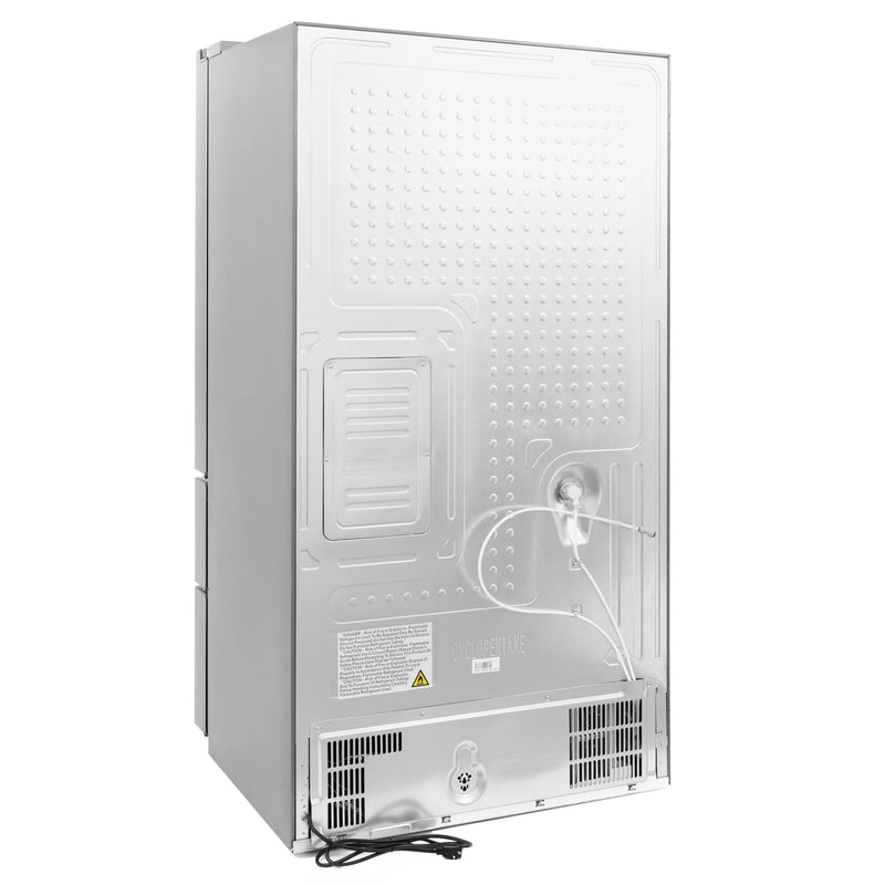 Cosmo 36" Counter-Depth French Door Refrigerator in Stainless Steel, 22.5 cu. ft. Capacity, Ice Maker, COS-FDR225RHSS