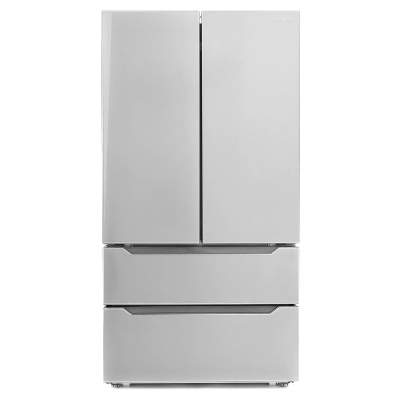 Cosmo 36" Counter-Depth French Door Refrigerator in Stainless Steel, 22.5 cu. ft. Capacity, Ice Maker, COS-FDR225RHSS