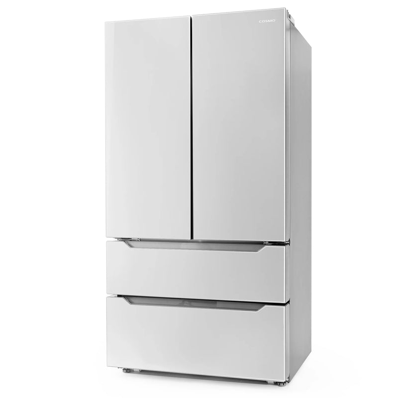 Cosmo 36" Counter-Depth French Door Refrigerator in Stainless Steel, 22.5 cu. ft. Capacity, Ice Maker, COS-FDR225RHSS