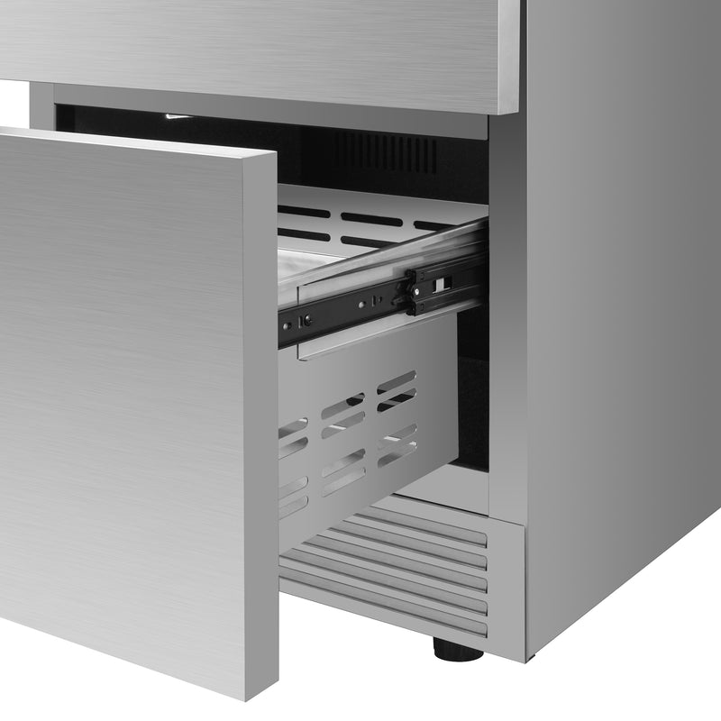 Forno Como 24" Drawer Refrigerator in Stainless Steel with 4.87 cu.ft. Capacity, LED Lighting, IPX4 Waterproof, FDROD1611-24S