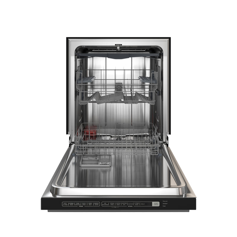 Forno Espresso Pozzo 24" Built-In Dishwasher in Black, 6 Wash Programs, Double Drying, with Stainless Steel Handles, FDWBI8067-24BLK