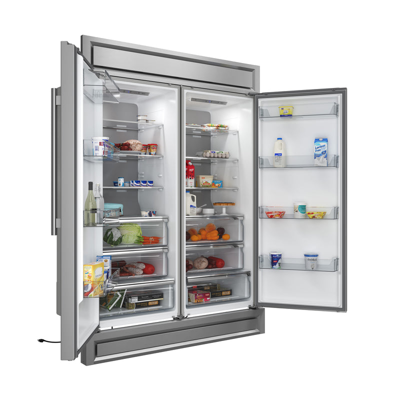 Forno Maderno 60" Freestanding Convertible Refrigerator/Freezer in Stainless Steel with 27.2 cu.ft., Dual Inverter Compressors, FFFFD1722-60S