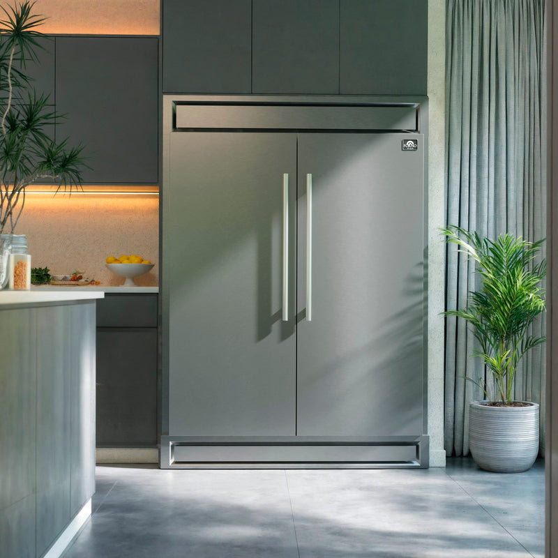 Forno Maderno 60" Freestanding Convertible Refrigerator/Freezer in Stainless Steel with 27.2 cu.ft., Dual Inverter Compressors, FFFFD1722-60S