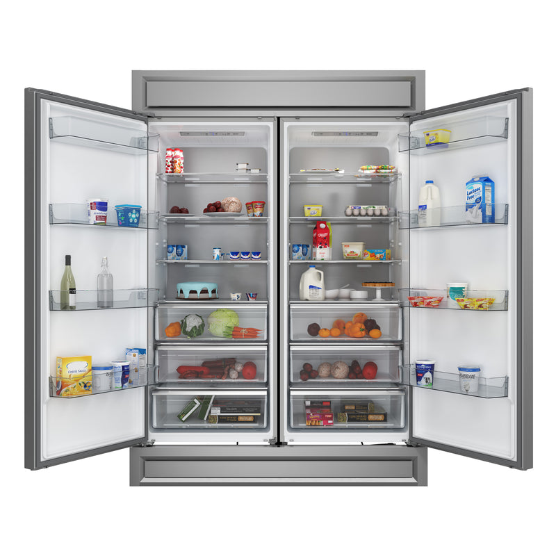 Forno Maderno 60" Freestanding Convertible Refrigerator/Freezer in Stainless Steel with 27.2 cu.ft., Dual Inverter Compressors, FFFFD1722-60S