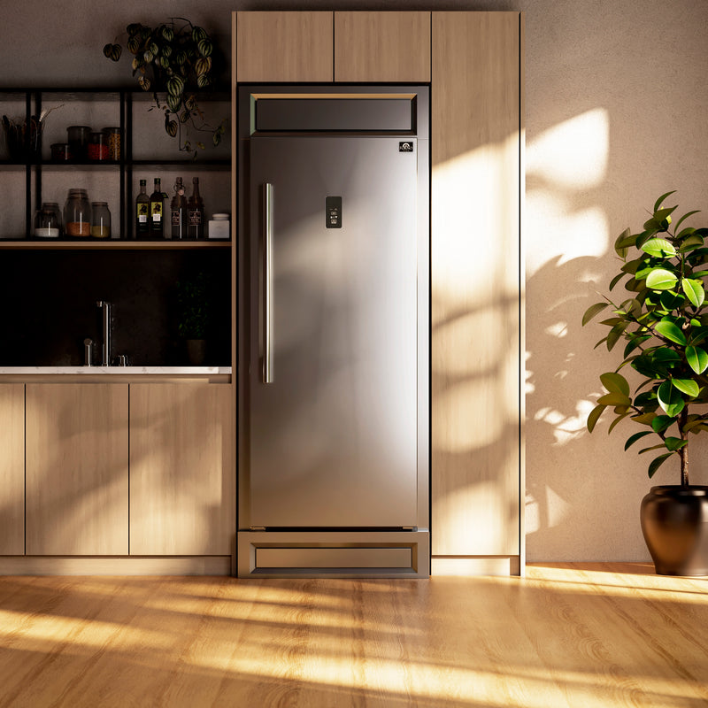 Forno Fortezza 32" Right-Swing Convertible Refrigerator/Freezer with Digital Controls with Modern Trim Kit, Energy Star Certified, FFFFD1738-32RMG