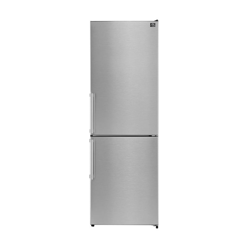 Forno Guardia 23.4" Bottom Freezer Refrigerator in Stainless Steel, 10.8 cu.ft., Right Swing, FFFFD1778-24RS