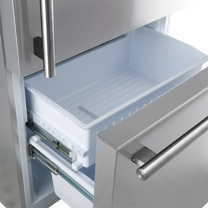 Forno Milano Espresso 31" Freestanding Bottom Freezer Refrigerator in Stainless Steel, Counter-Depth, Digital Touch Control, Right Swing, FFFFD1785-31S