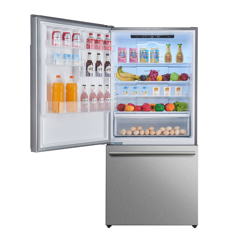 Forno Milano Espresso 62" Freestanding Dual Bottom Freezer Refrigerator in Stainless Steel with 34.4 cu.ft Capacity, Ice Maker, Digital Touch Control, FFFFD1787-60S