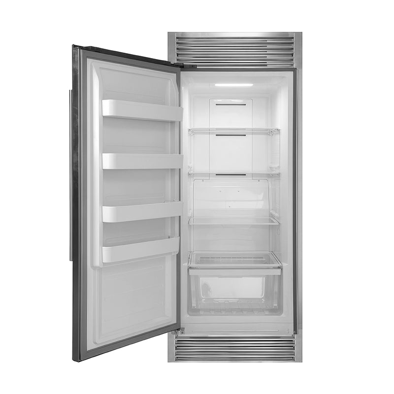 Forno Rizzuto 28" Convertible Upright Refrigerator / Freezer in Stainless Steel, 13.8 cu.ft. Capacity, Left Hinge, FFFFD1933-32LS