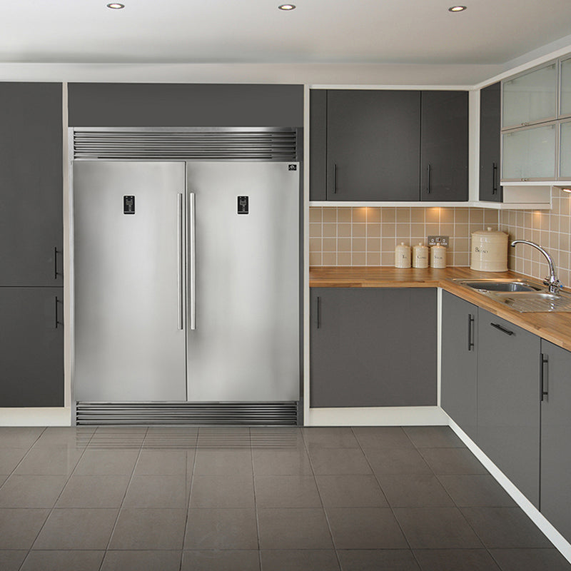 Forno 2-Piece Appliance Package - 48" Gas Range & 60" Pro-Style Refrigerator in Stainless Steel, FBDL-005-01CAUS