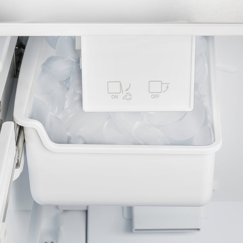 Forno Gallipoli 30" Freestanding French Door Refrigerator in Stainless Steel, 17.5 Cu. Ft., Ice Maker, with Stainless Steel Handles, FFFFD1974-31SB