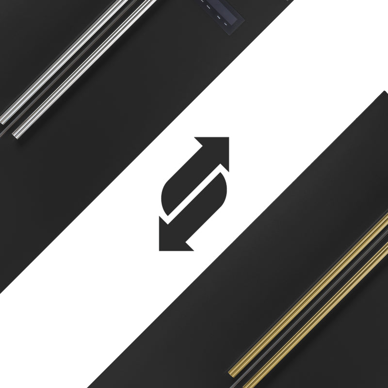 Forno Salerno Espresso 33" Freestanding Side-by-Side Refrigerator in Black, 15.6 cu.ft. Capacity with Stainless Steel Handles, FFRBI1805-33BLK