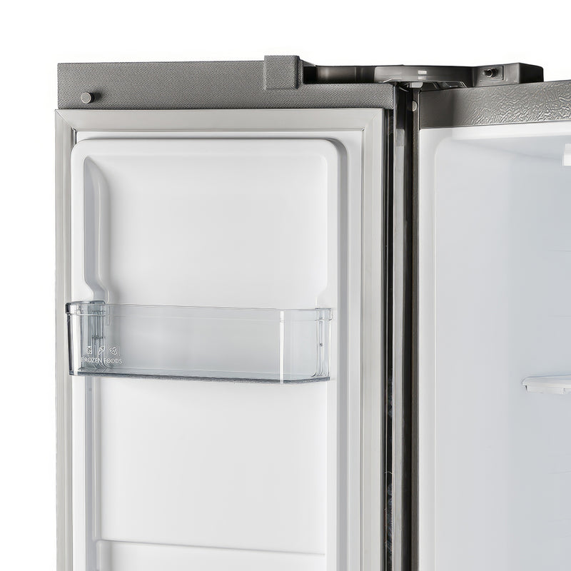 Forno Salerno 33" Freestanding Side-by-side Refrigerator in Stainless Steel with 15.6 cu.ft. Capacity, Fingerprint Resistant, with Stainless Steel Handles, FFRBI1805-33SB