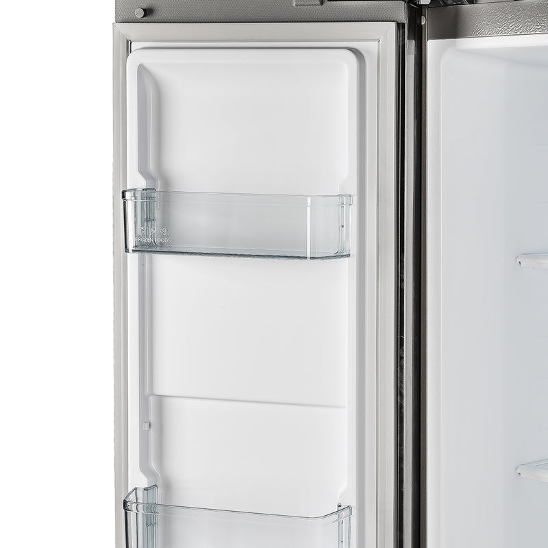 Forno Salerno 33" Built-in Side-by-Side Refrigerator in Stainless Steel, 15.6 cu.ft., Fast Cool & Fast Freeze, with Stainless Steel Handles, FFRBI1805-37SG