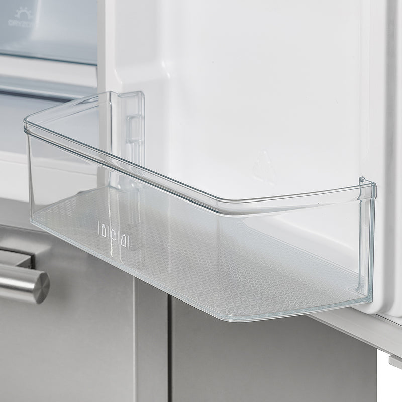 Forno Moena 36" Freestanding French Door Refrigerator in Stainless Steel, 19 cu.ft Capacity, Ice Maker, with Stainless Steel Handles, FFRBI1820-36SB