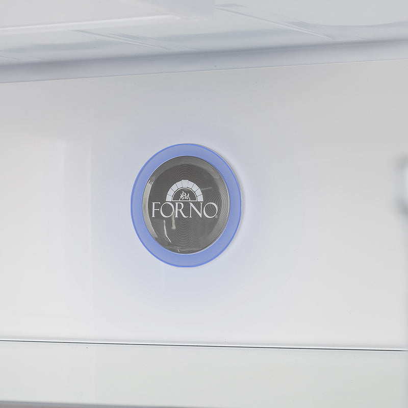 Forno Moena 36" Freestanding French Door Refrigerator in Stainless Steel with 19.2 Cu. ft. Capacity, Ice Maker, Modern Decorative Grill, FFRBI1820-40MG