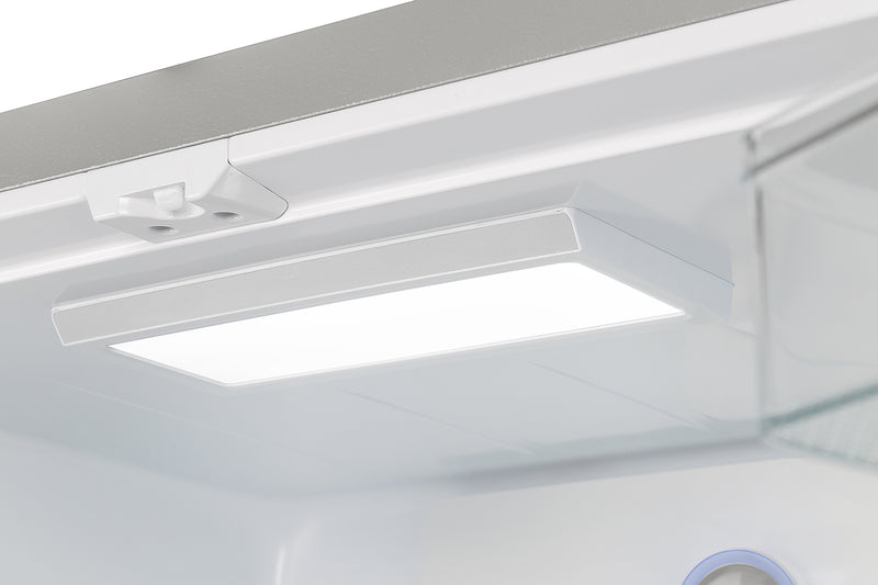 Forno Moena 36" Freestanding French Door Refrigerator in Stainless Steel with 19.2 Cu. ft. Capacity, Ice Maker, Modern Decorative Grill, FFRBI1820-40MG