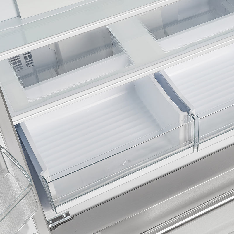 Forno Moena 36" Freestanding French Door Refrigerator in Stainless Steel with 19.2 Cu.ft Capacity, Ice Maker, FFRBI1820-40SG