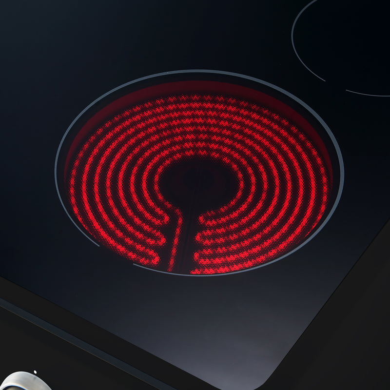 Forno Leonardo Espresso 30" Freestanding Electric Range in Black, True Convection, with Stainless Steel Handles, FFSEL6012-30BLK