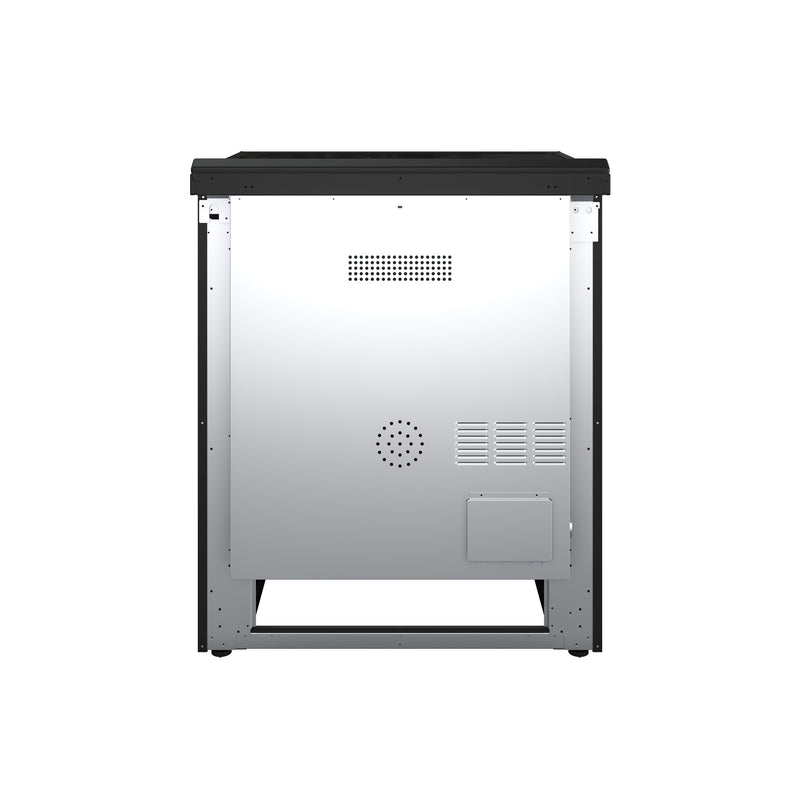 Forno Leonardo Espresso 30" Freestanding Electric Range in Black, True Convection, with Stainless Steel Handles, FFSEL6012-30BLK