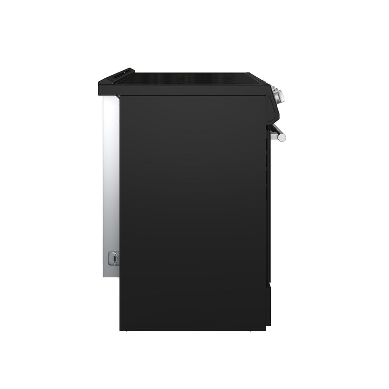 Forno Leonardo Espresso 30" Freestanding Electric Range in Black, True Convection, with Stainless Steel Handles, FFSEL6012-30BLK