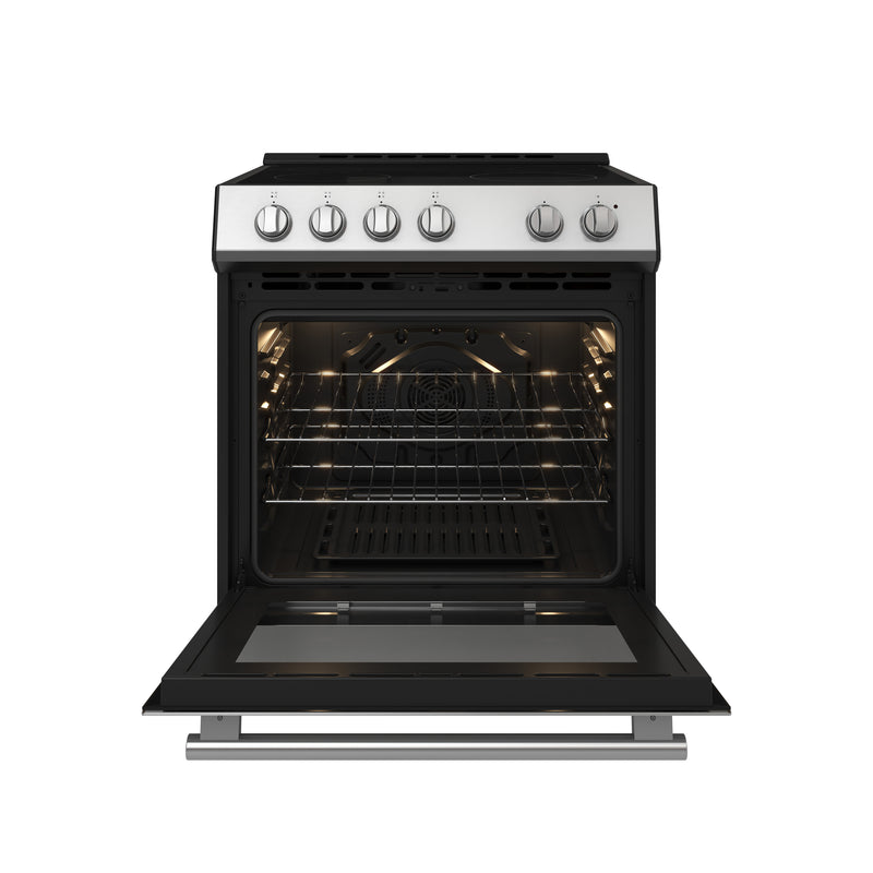Forno Leonardo Espresso 30" Freestanding Electric Range in Stainless Steel, True Convection, Energy Efficient, FFSEL6012-30