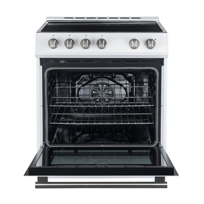 Forno Leonardo Espresso 30" Freestanding Electric Range in White, True Convection, with Stainless Steel Handles, FFSEL6012-30WHT