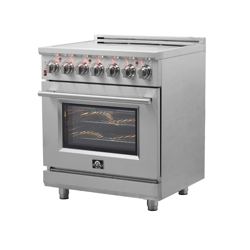 Forno Massimo 30" Freestanding Electric Range, True Convection, Air Fry, FFSEL6020-30