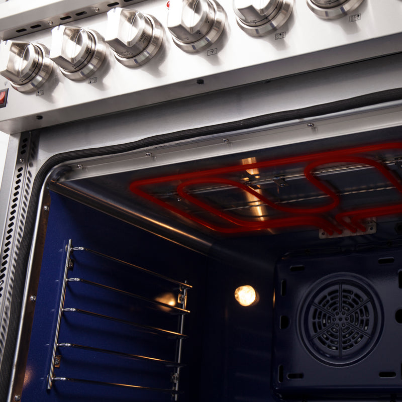 Forno Massimo 30" Freestanding Electric Range, True Convection, Air Fry, FFSEL6020-30