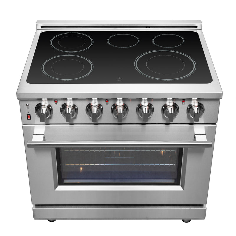 Forno Massimo 36" Freestanding Electric Range, True Convection, Air Fry, Telescopic Racks, FFSEL6020-36
